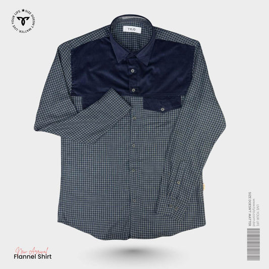 Steel Blue Flannel Shirt