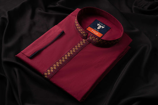 Dark Maroon Premium Panjabi