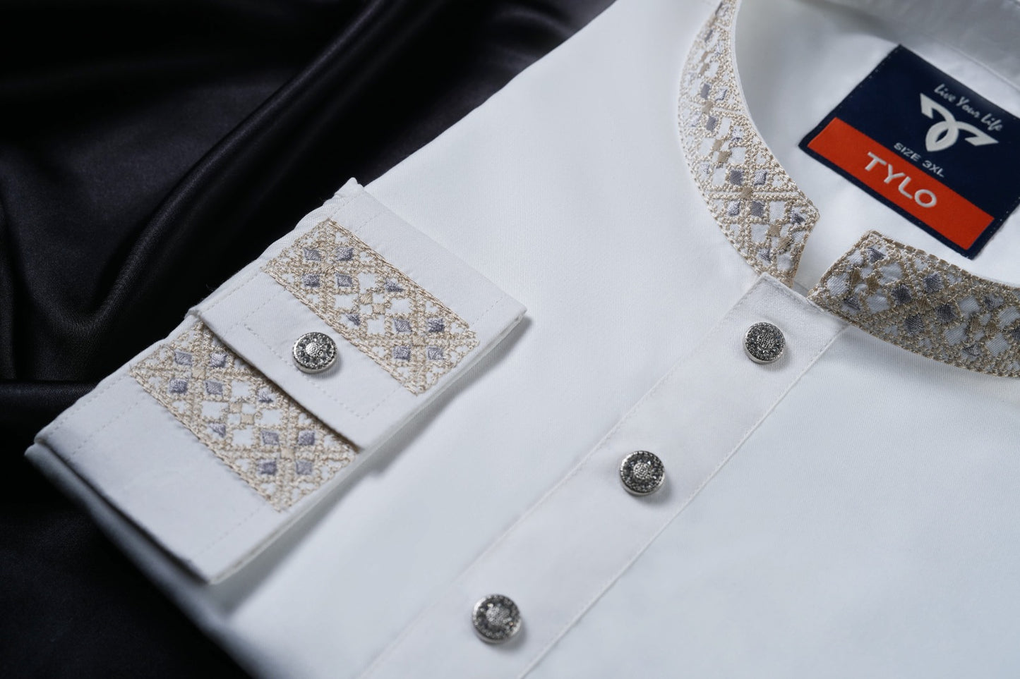 Pearl White Exclusive Panjabi