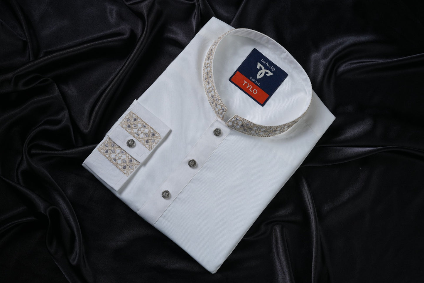 Pearl White Exclusive Panjabi