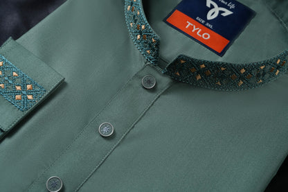 Imperial Teal  Exclusive Panjabi