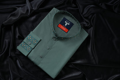 Imperial Teal  Exclusive Panjabi