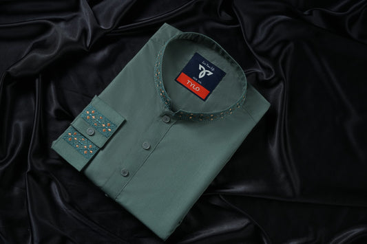 Imperial Teal  Exclusive Panjabi